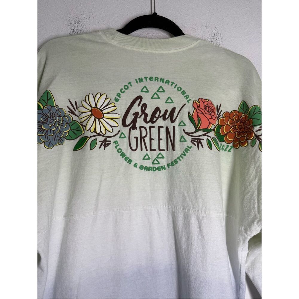 Disney Epcot Sweatshirt Womens Flower Garden Festival Ombre Grow Green Sz S - Picture 7 of 16